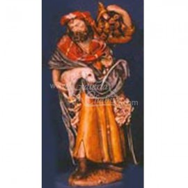 Pastor con leña y cordero