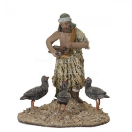 Pastor con pavos