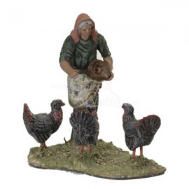 Pastora con pavos