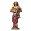 Pastora con borrego en brazos