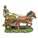 Biga con caballos pardos