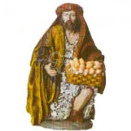 Pastor con cesta de huevos