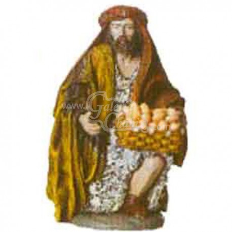 Pastor con cesta de huevos